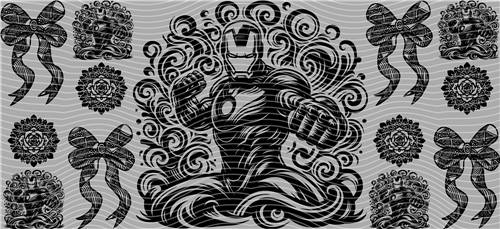 16oz black and white-B 33